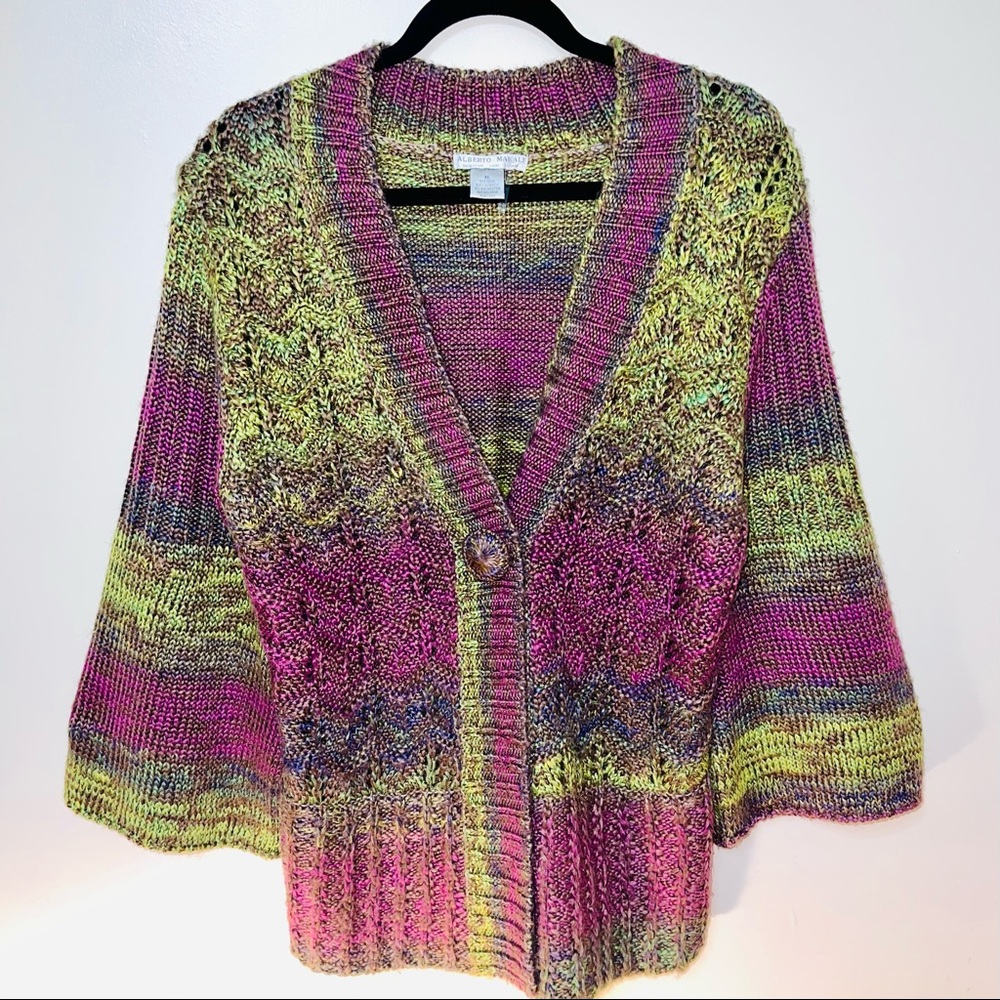 Alberto Makali cardigan green purple size XL